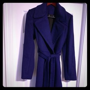 DVF Diane von Furstenburg Blue Iris Michaele Coat
